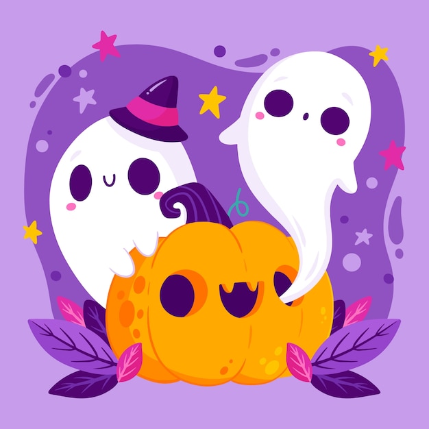 Flat illustration for halloween celebration