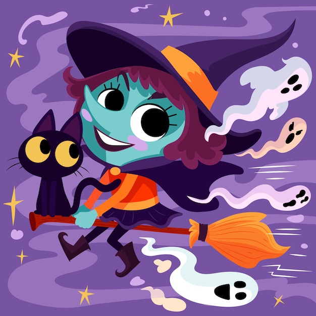 Flat illustration for halloween celebration