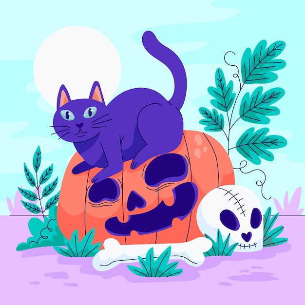 Flat illustration for halloween celebration