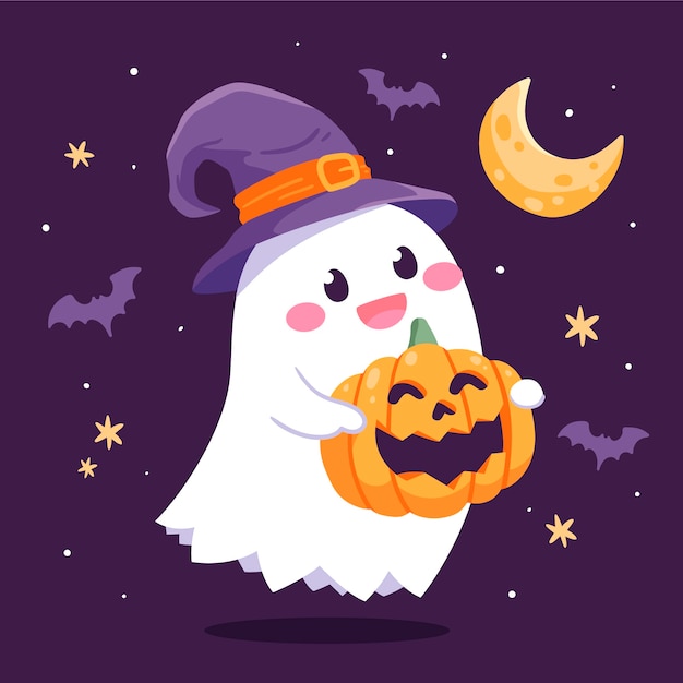 Flat illustration for halloween celebration