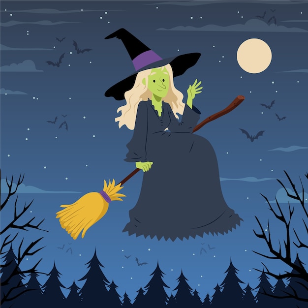 Flat illustration for halloween celebration