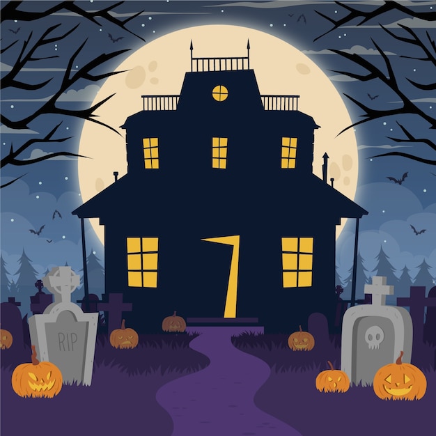 Flat illustration for halloween celebration