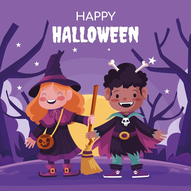 Flat illustration for halloween celebration