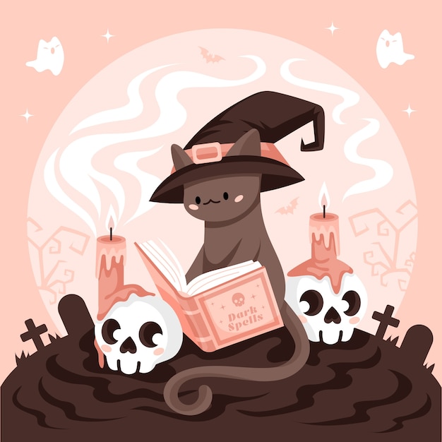 Vector flat illustration for halloween celebration