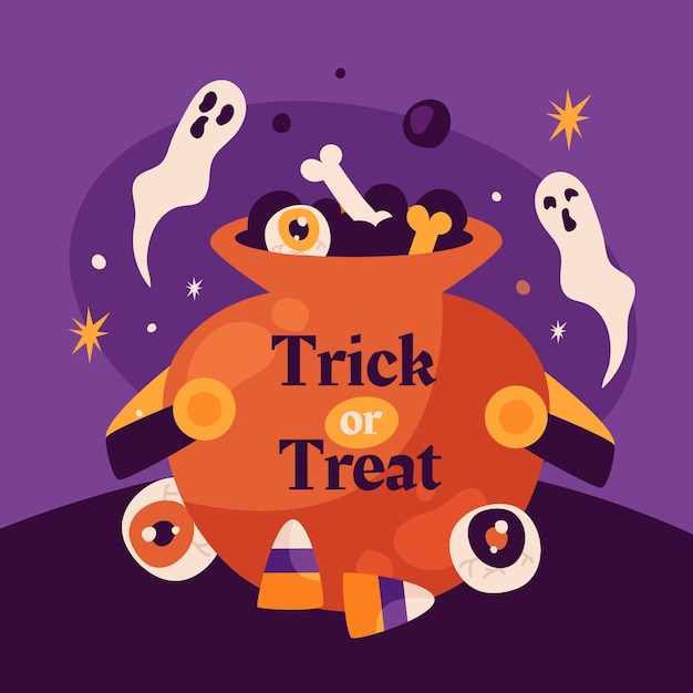 Illustrazione piatta per la celebrazione di halloween