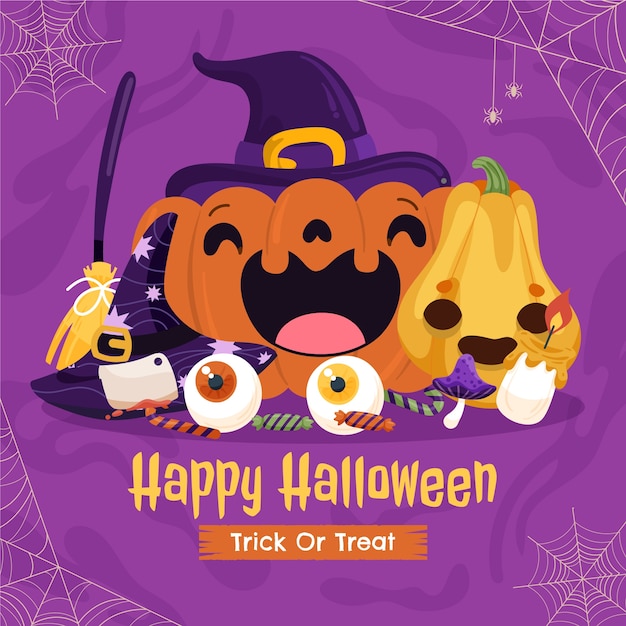 Flat illustration for halloween season celebration