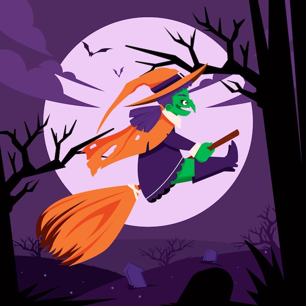 flat illustration for halloween season