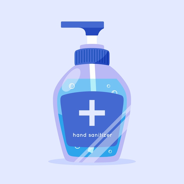 Vector flat illustration of hand sanitizer