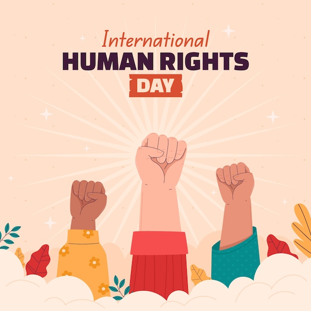 Vector flat illustration for human rights day