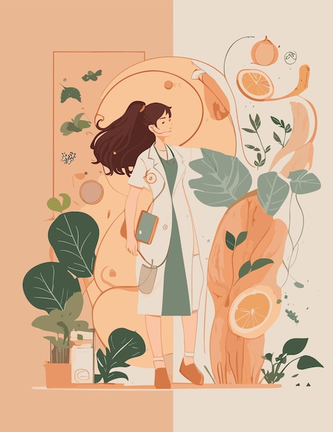 a flat illustration inspired by summer season and cozy vibes