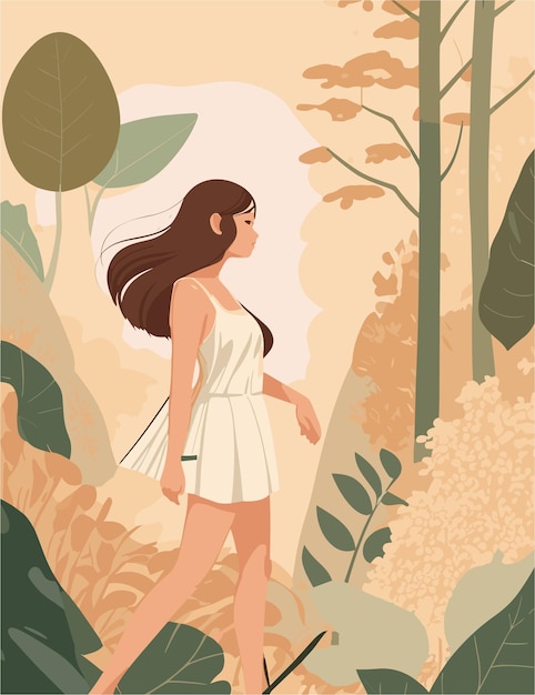 A flat illustration inspired by summer season and cozy vibes