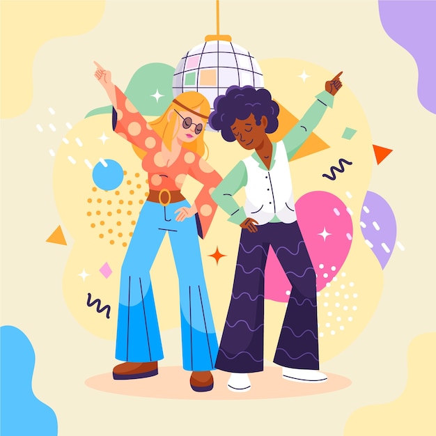 Vector flat illustration for international dance day