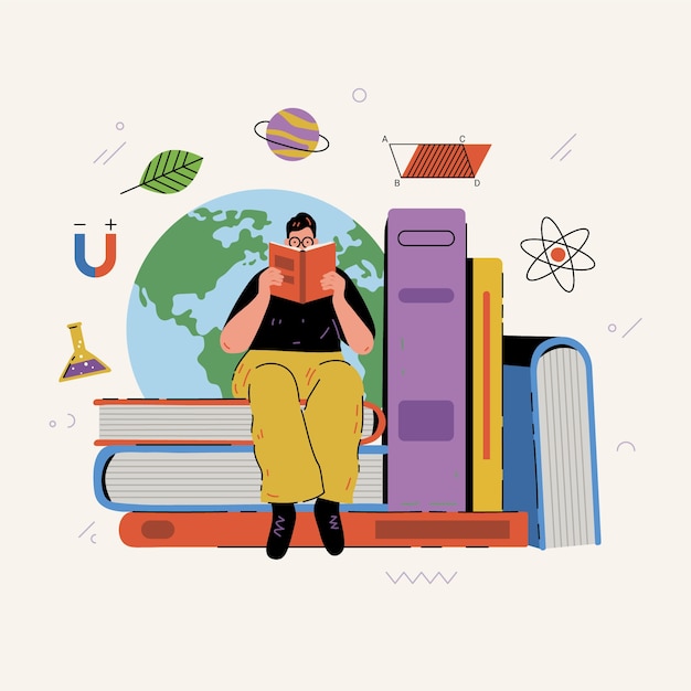 Flat illustration for international day of education celebration