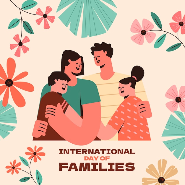 Vector flat illustration for international day of families