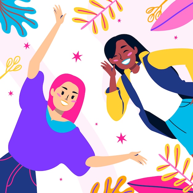 Flat illustration for international friendship day celebration