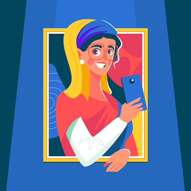 Vector flat illustration for international museum day celebration