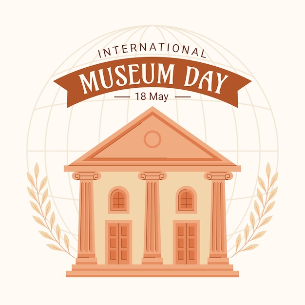 Flat illustration for international museum day