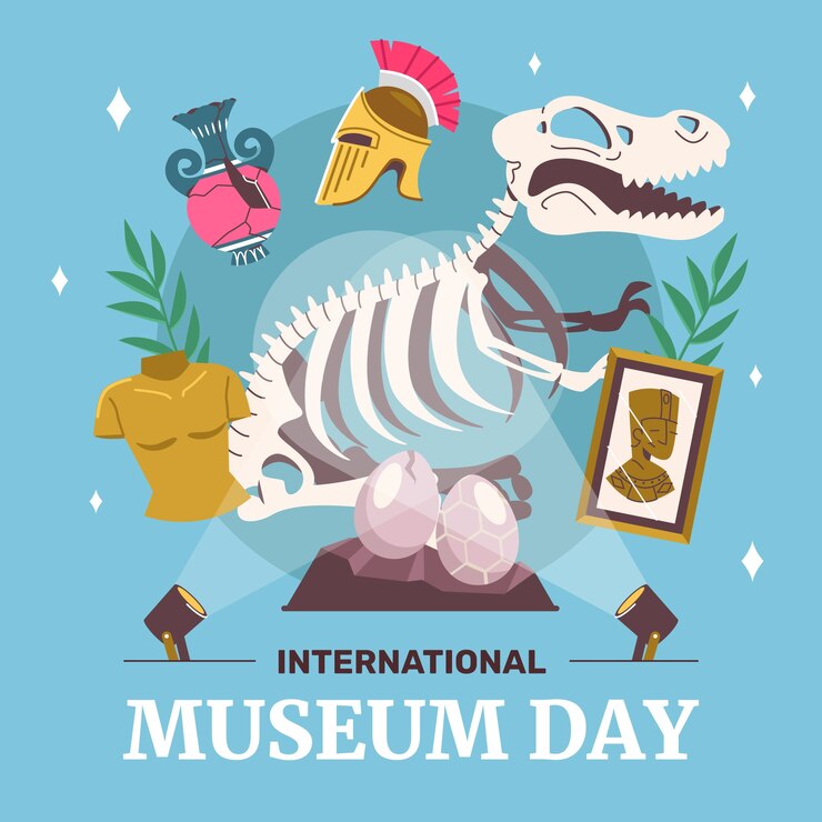 Vector flat illustration for international museum day