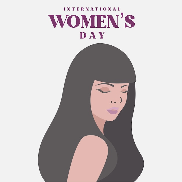 Flat illustration of international women's day