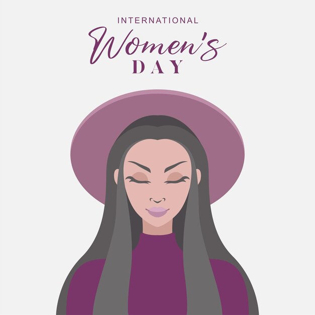 Flat illustration of international women's day