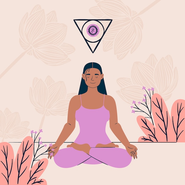 Vector flat illustration for international yoga day celebration