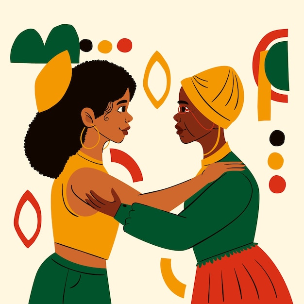 Vector flat illustration for juneteenth celebration