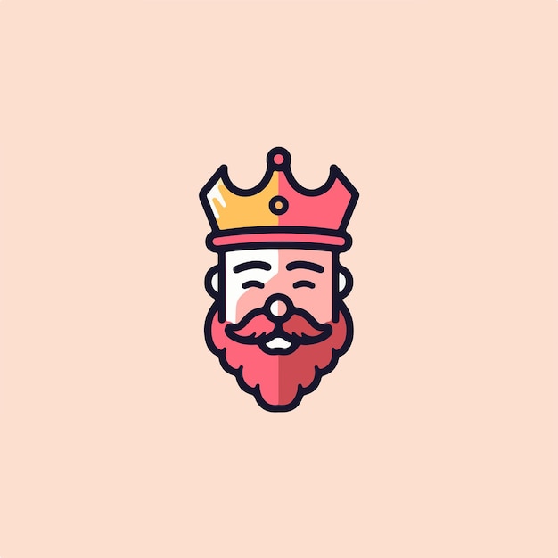 flat illustration king logo