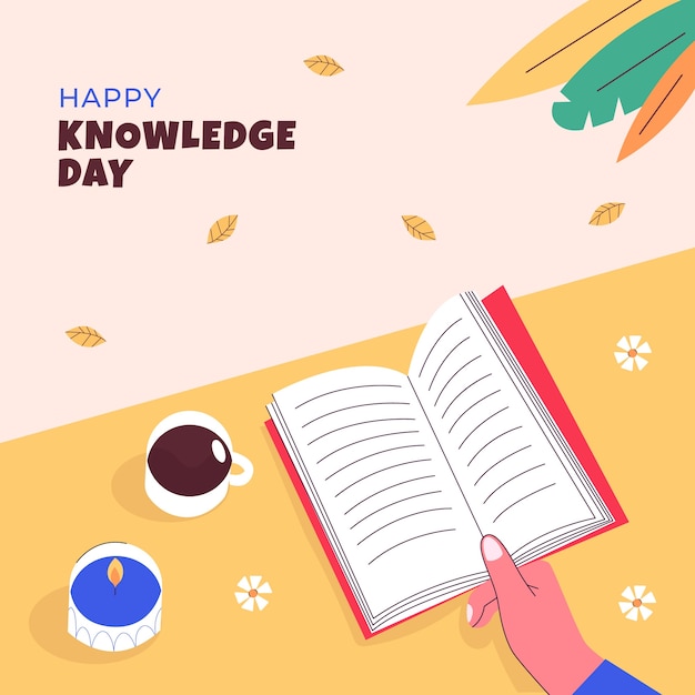 Flat illustration for knowledge day celebration