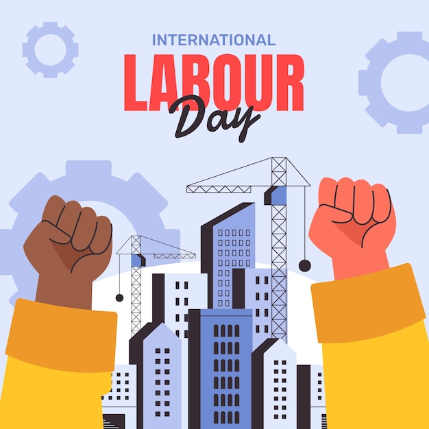 Flat illustration for labour day celebration