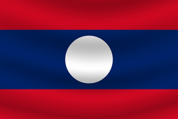 Flat Illustration of Laos national flag