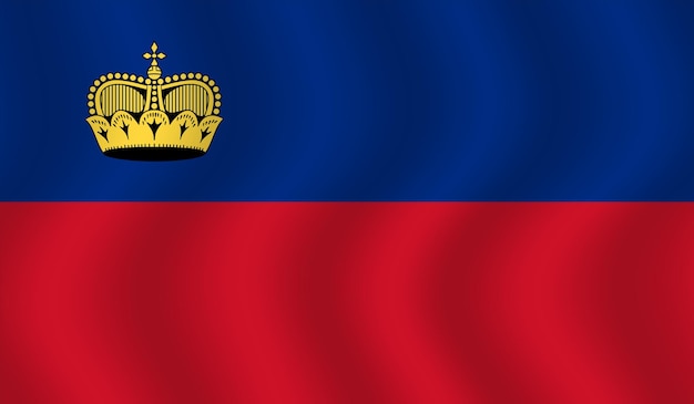 Flat Illustration of Liechtenstein national flag