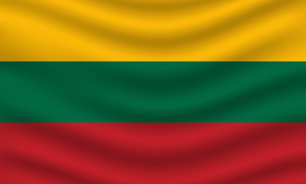 Flat illustration of lithuania national flag