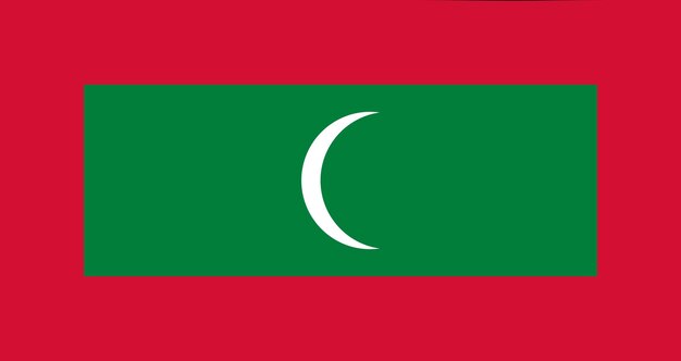 Flat illustration of maldives national flag