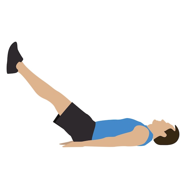 Flat illustration of a man doing exercise