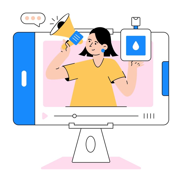 Vector 마케팅의 평면 그림