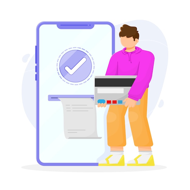 Vector flat illustration of payment