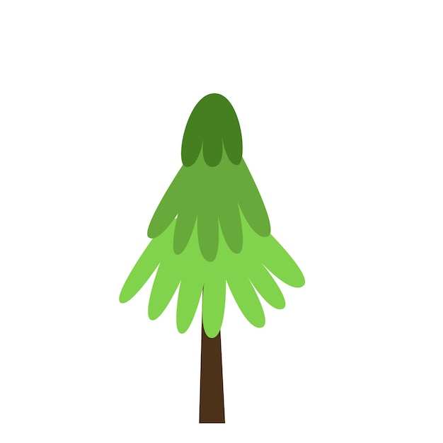 Flat Illustration Pine Tree