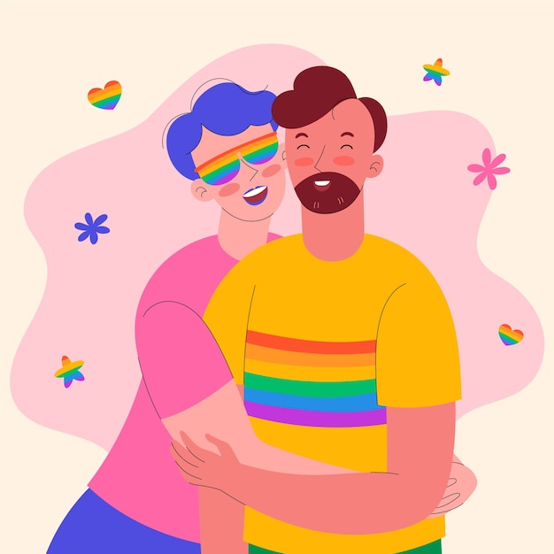 Vector flat illustration for pride month celebration