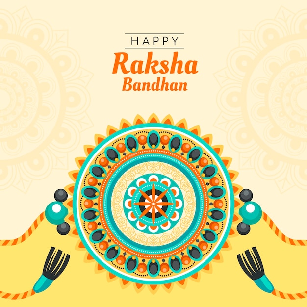 Illustrazione piatta per la celebrazione di raksha bandhan