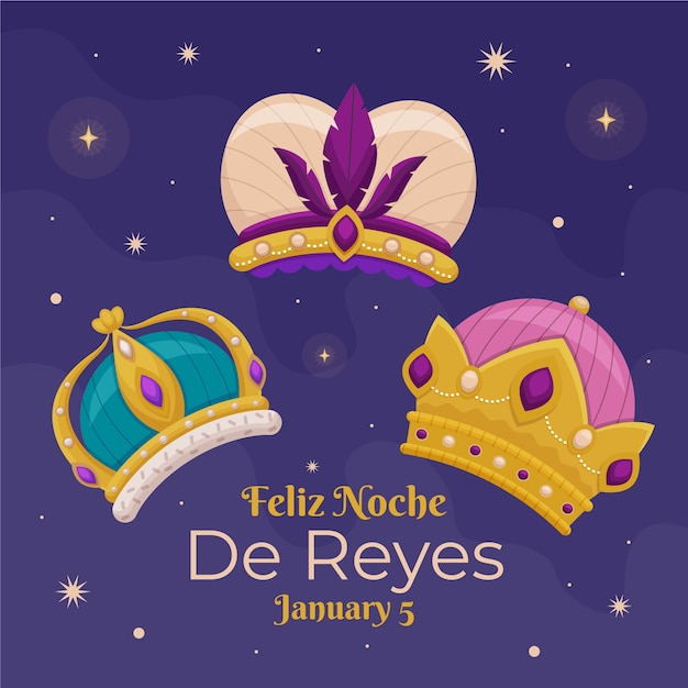 Flat illustration for reyes magos