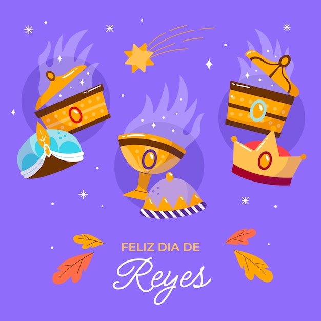 Flat illustration for reyes magos