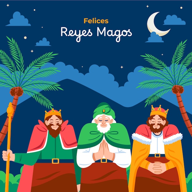 reyes magos에 대한 평평한 그림