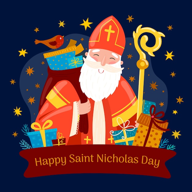 Flat illustration for sinterklaas holiday