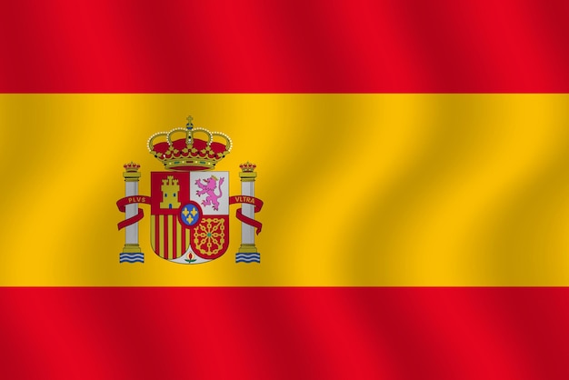 flat illustration of spain national flag