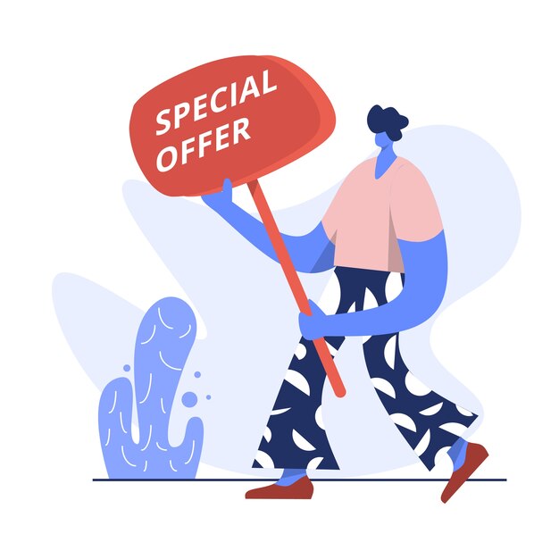 Flat illustration of special offer