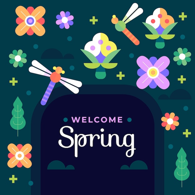 Flat illustration for spring celebration