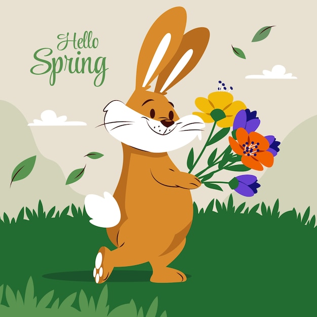 Flat illustration for spring season