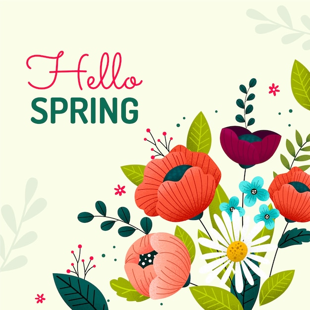 Vector flat illustration for spring season