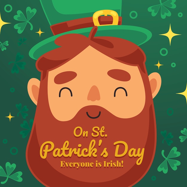 Vector flat illustration for st patrick's day celebration