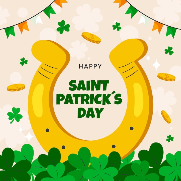 Flat illustration for st patrick's day celebration